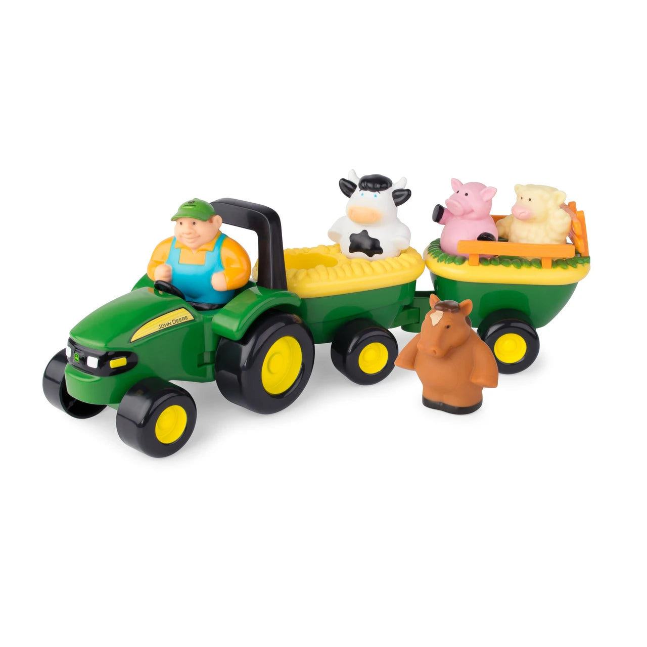 Tracteur John Deere Sons d'Animaux + Remorque + 4 Animaux | Britains Tomy | Réf. 34908