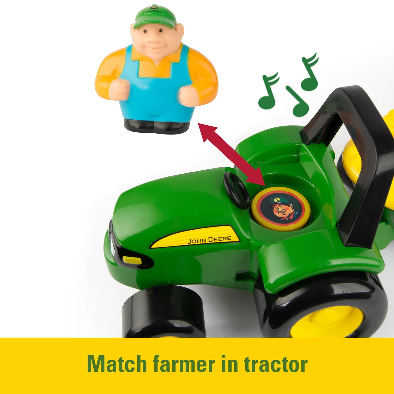 Tracteur John Deere Sons d'Animaux + Remorque + 4 Animaux | Britains Tomy | Réf. 34908
