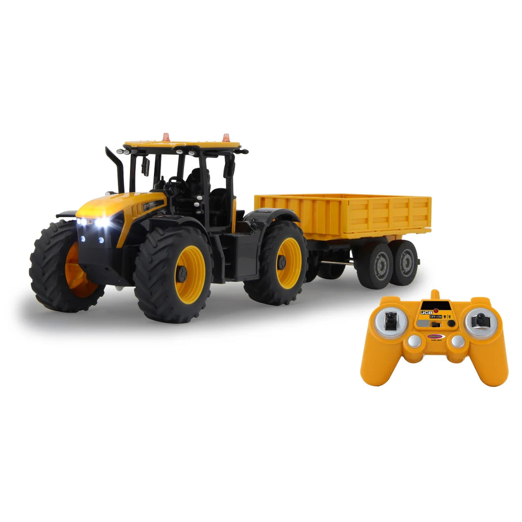 JCB Fastrac radiocommandé avec remorque basculante – 1:24