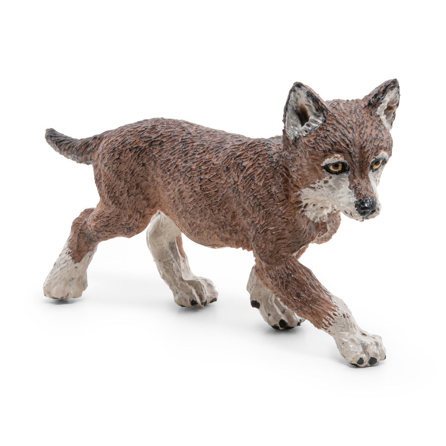 Figurine Louveteau Papo 50284 – Miniature loup sauvage peinte à la main