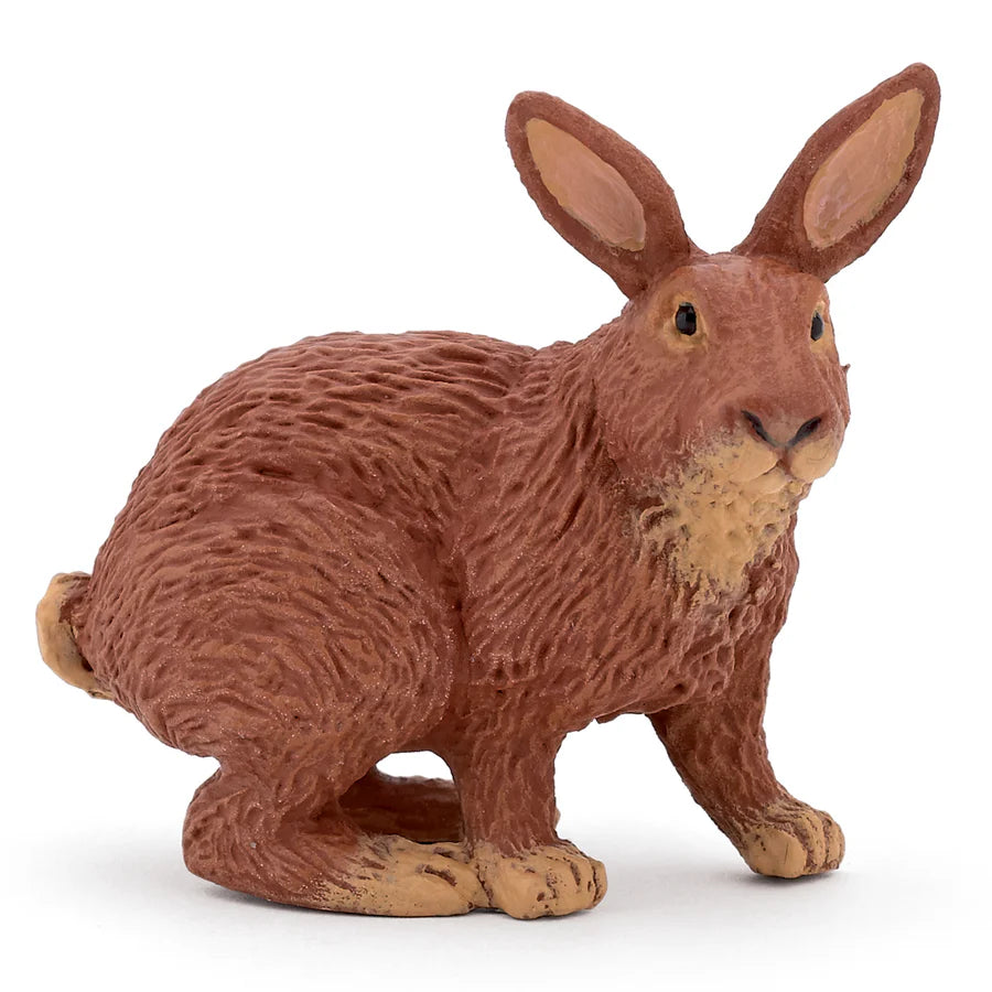 Figurine Lapin Marron Papo 51049 – Miniature ferme peinte à la main