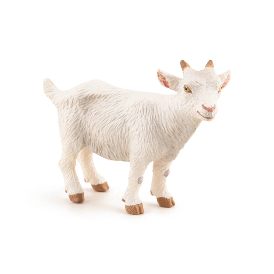 Figurine Chevreau Blanc Papo 51146 – Miniature ferme peinte à la main