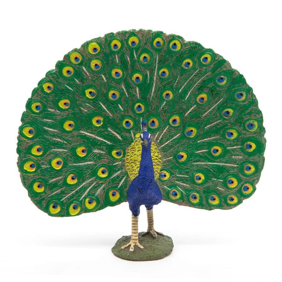 Figurine Paon Papo 51161 – Miniature oiseau exotique peinte à la main