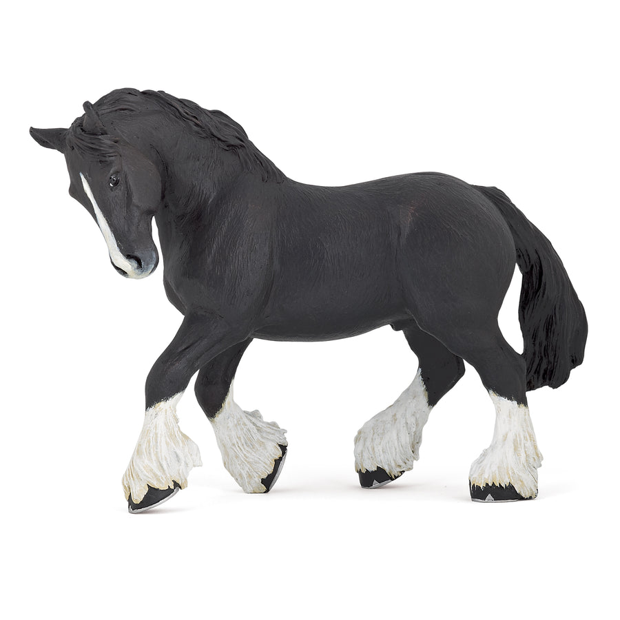 PAPO Figurine Étalon shire noir – Réf. 51517