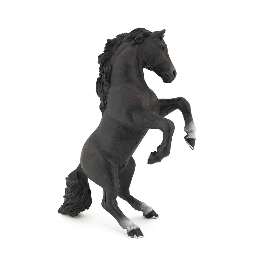 PAPO Figurine Cheval cabré noir – Réf. 51522
