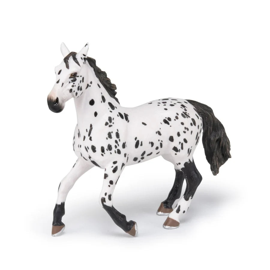 PAPO Figurine Cheval appaloosa noir – Réf. 51539
