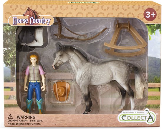 Cavalière amateur et accessoires CollectA – Coffret