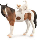 Jument Skewbald avec Jack Russell Terrier CollectA – 1:20 XL