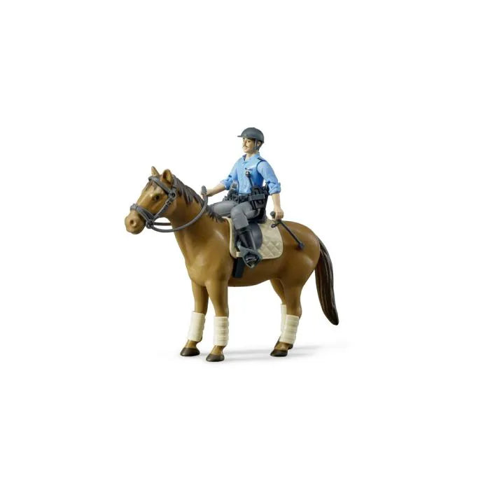 Bruder 62507 - Policier à cheval bworld avec figurine et cheval 1:16