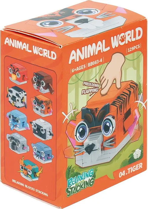 Cube briques animal à construire, modèle aléatoire | A2502350