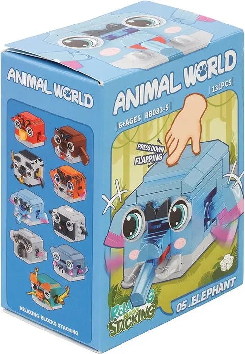 Cube briques animal à construire, modèle aléatoire | A2502350