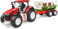 Bruder 03453 - ROADMAX Tracteur avec remorque forestière et 3 troncs