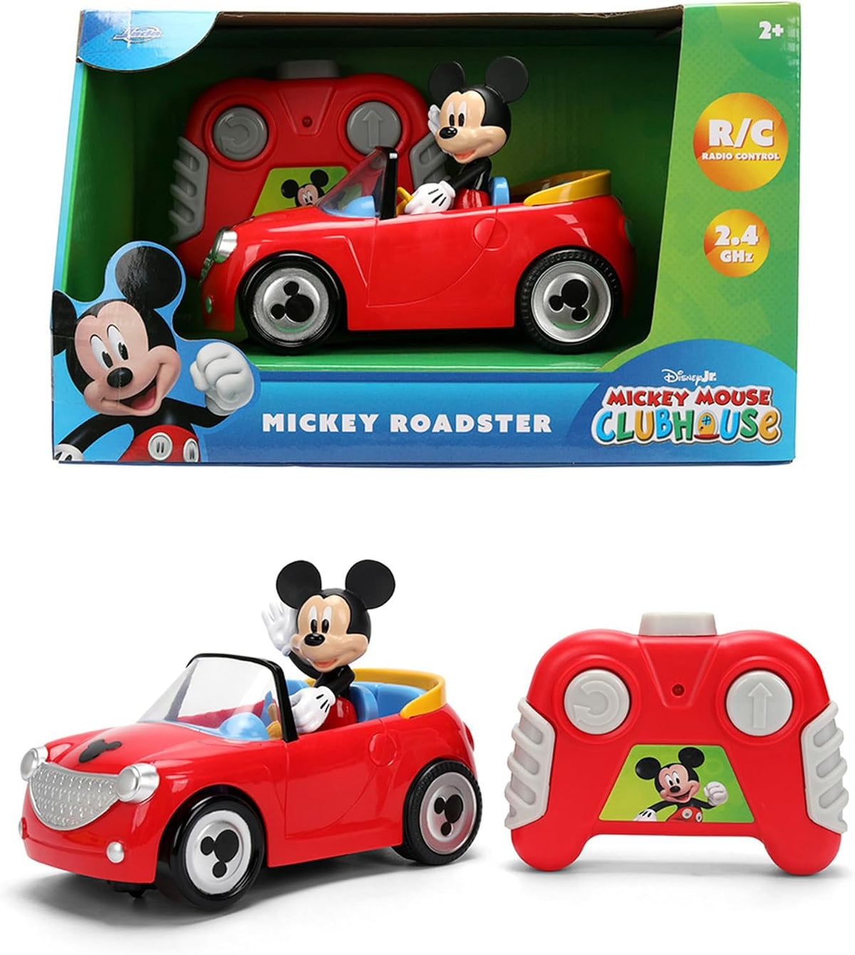 Voiture Radiocommandée Mickey Mouse Roadster | 1:32 Jada Toys | Réf. 9336836314R00