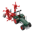 MunichBricks DEDTZ-NEU – Tracteur DTZ avec Retourneur de Foin – Set Briques Ferme
