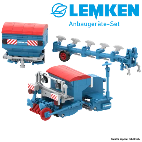 MunichBricks LEMKEN™ – Set Tracteur et Équipements Agricoles Échelle 1:32