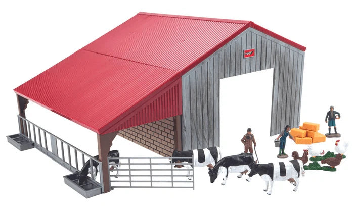 Hangar miniature avec animaux et personnage – Britains 43388 – 1/32