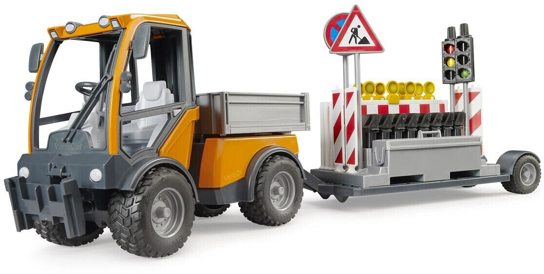 Bruder 02693 - VarioCar avec plateforme et remorque de sécurité routière
