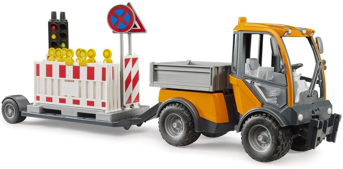 Bruder 02693 - VarioCar avec plateforme et remorque de sécurité routière