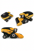 Peluche moissonneuse New Holland CR 11 UH Kids UHK1175, trois vues sur fond blanc