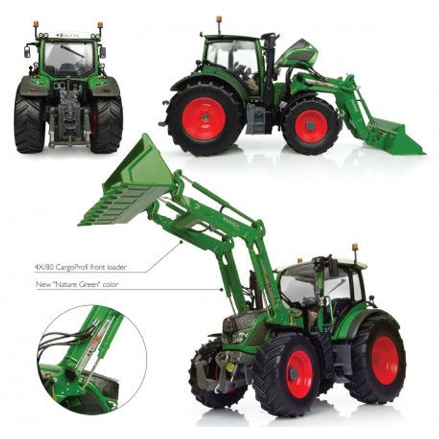 TRACTEUR FENDT 516 VARIO Chargeur CARGO 4x80 UH 4981 UNIVERSAL HOBBIES 1/32