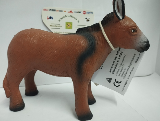 606 Âne animal de jeu en caoutchouc naturel