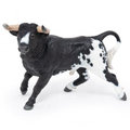 Papo Taureau espagnol noir et blanc, figurine 51184