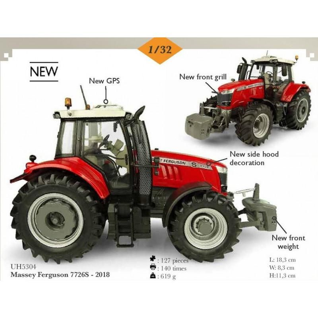 TRACTEUR MINIATURE MASSEY FERGUSON 7726S uh 5304
