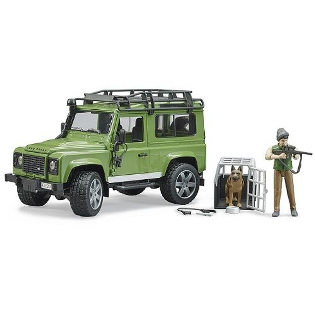 Bruder 02587 land rover chasseur et chien