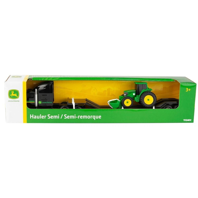 37382zw ensemble camion remorque et tracteur chargeur john deere 1:64