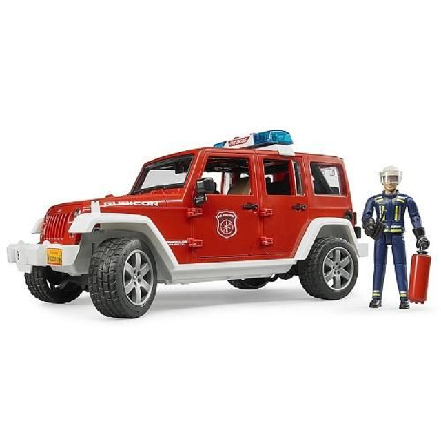 Bruder 02528 Jeep Wrangler pompiers avec pompier jouant figure