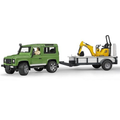 Bruder 02593 land rover avec remorque et pelle