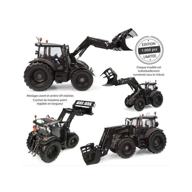 6746 Tracteur miniature VALTRA G135 chargeur Titanium gris UH6746
