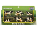 Kids Globe 570009 Vache noir et blanche x6