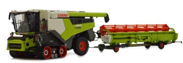 Moissonneuse Claas Lexion 6800 Terra Trac et Chariot Porte Coupe Mar2028 Échel