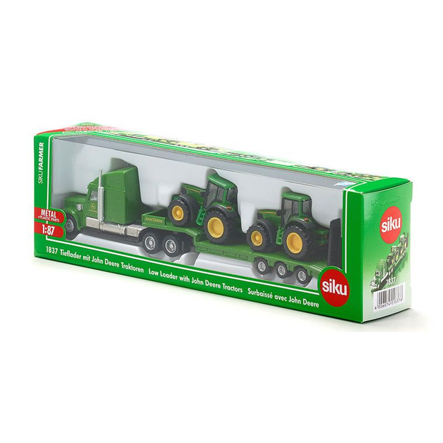 Siku 1837 camion+tracteur et plateau John Deere 1.87