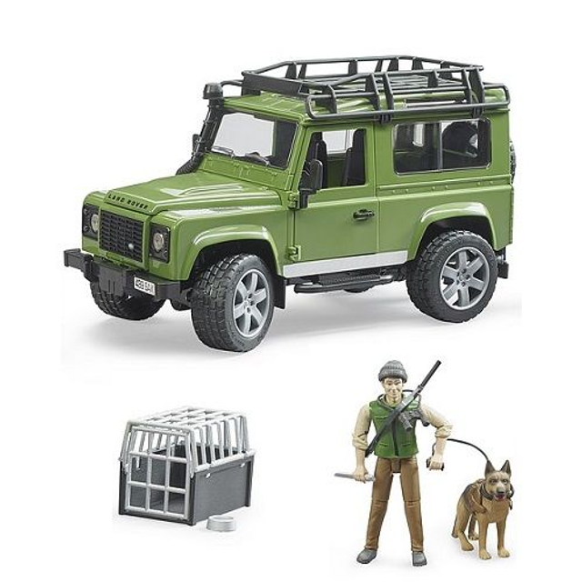 Bruder 02587 land rover chasseur et chien