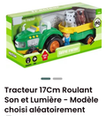 2401150 coffret tracteur son et lumières et remorque