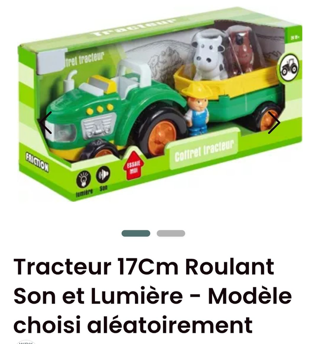 2401150 coffret tracteur son et lumières et remorque