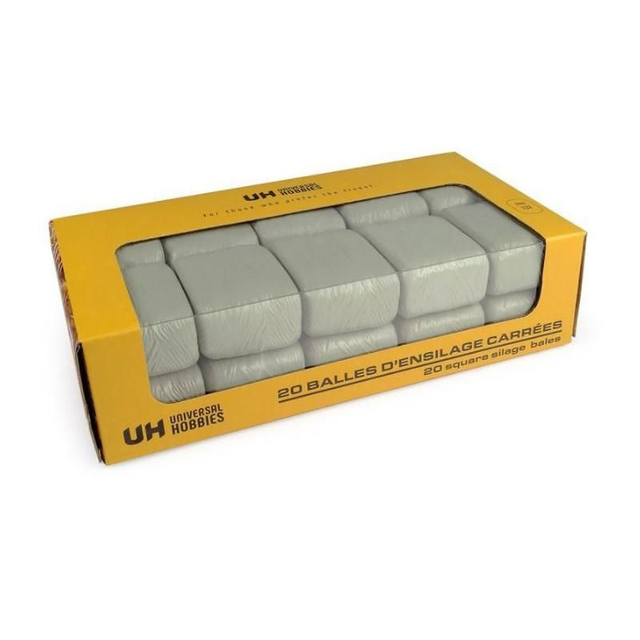 Boîte de 20 balles d'ensilage carrées vertes - Universal Hobbies UH 6881