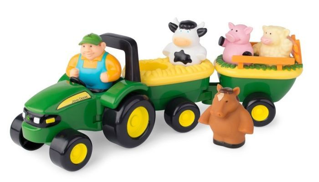 Tomy John Deere 34908 tracteur avec remorques et animaux