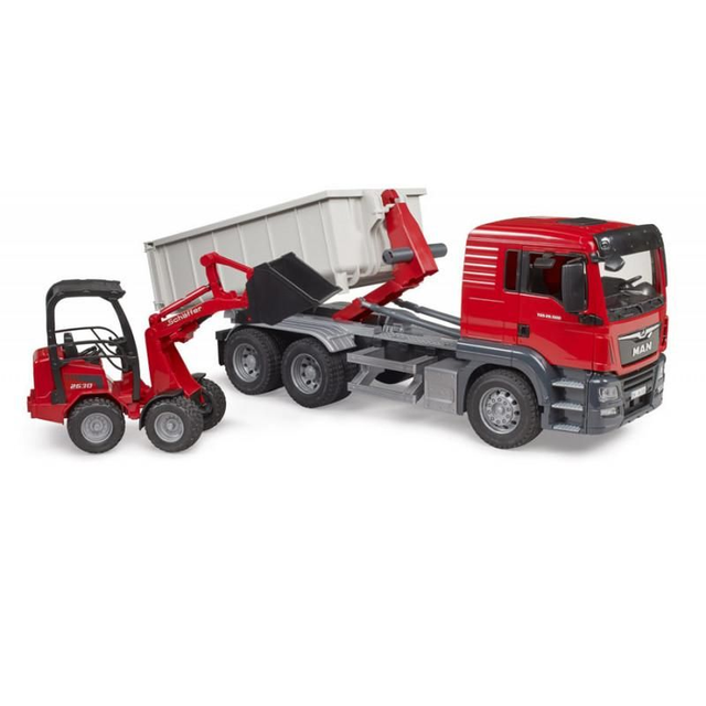Camion MAN TGS avec benne déposable et chargeur Schäffer - Bruder 03767