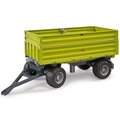 Bruder 02203 kieptrailer met drie assen groen