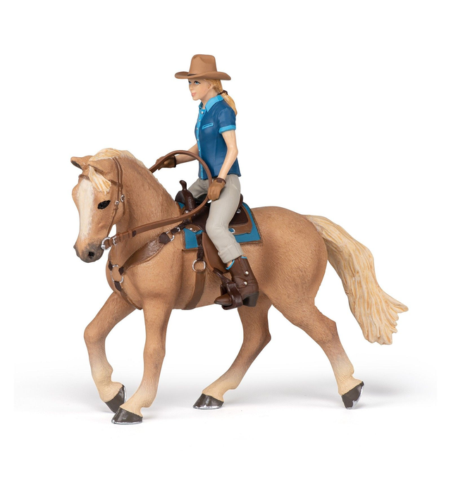 Papo 51566 Cheval western et sa cavalière