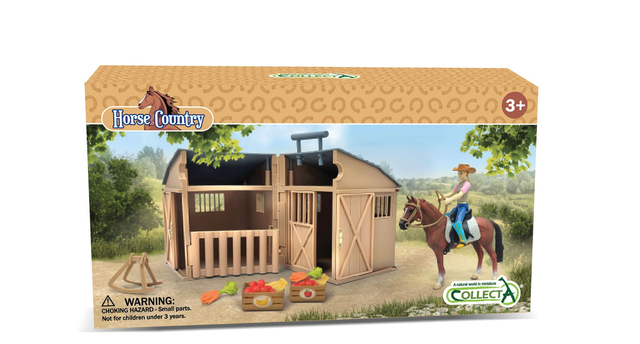 Collecta 84246 Coffret Lady Rider et accessoires avec cheval et écurie