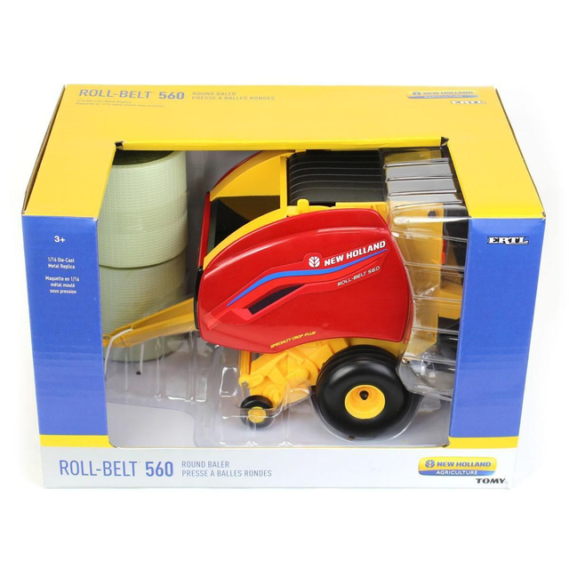 Presse à balles rondes NEW HOLLAND 560 Roll-belt avec balles