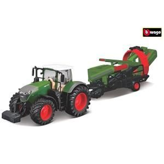 18-31666 - Bburago Fendt 1050 Set de tracteurs avec arracheuse de pommes de terre