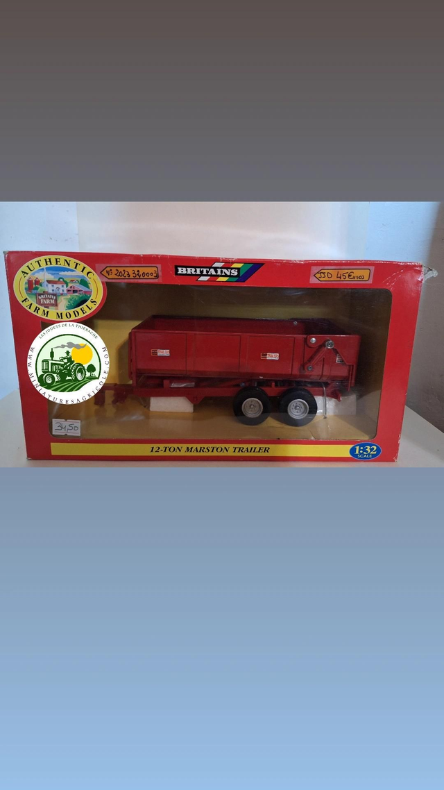 Remorque Marston 12-ton rouge basse