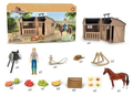 Collecta 84246 Coffret Lady Rider et accessoires avec cheval et écurie
