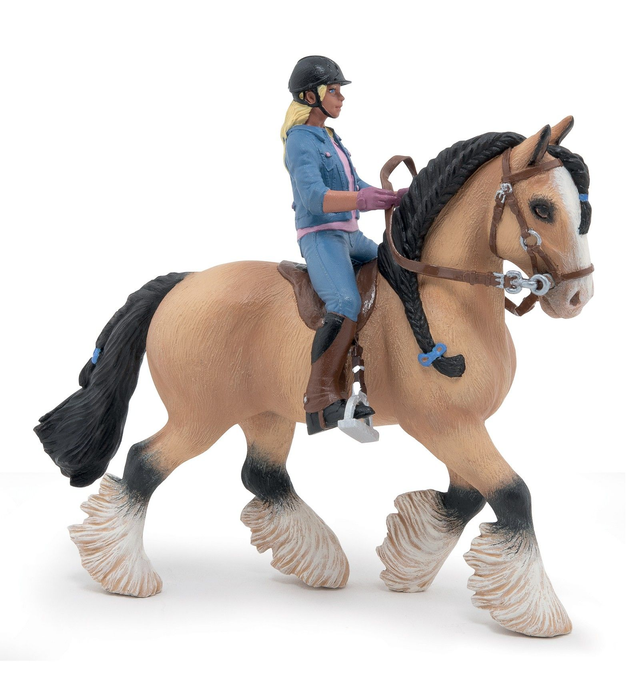 PAPO 51572 Tinker et sa jeune cavalière Chevaux, poulains et poneys
