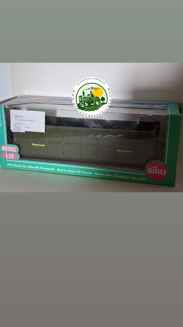 benne Fortuna pour crémallière déposable siku 7073